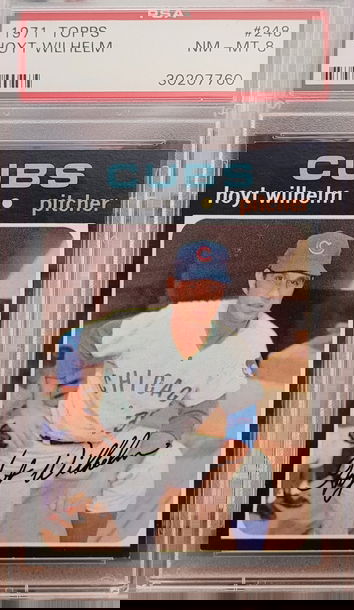1971 Topps #248 Hoyt Wilhelm PSA 8 NM-MT Cubs HOF