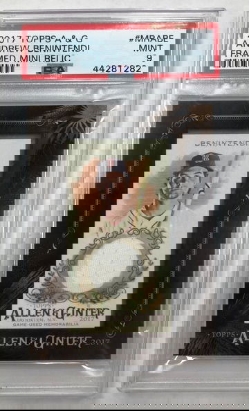 2017 Topps A & G Andrew Benintendi Framed Mini Relic PSA 9
