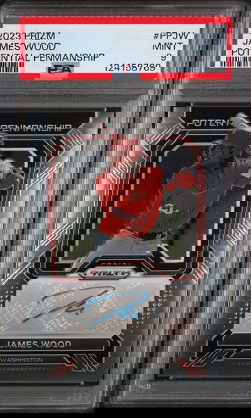 2023 Panini Prizm Potential Penmanship James Wood #PP-JW PSA 9
