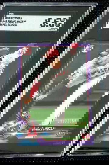 2018 Bowman Shohei Ohtani Purple /250 SGC 8.5