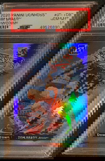 2020 Panini Donruss Tom Brady Downtown PSA 10