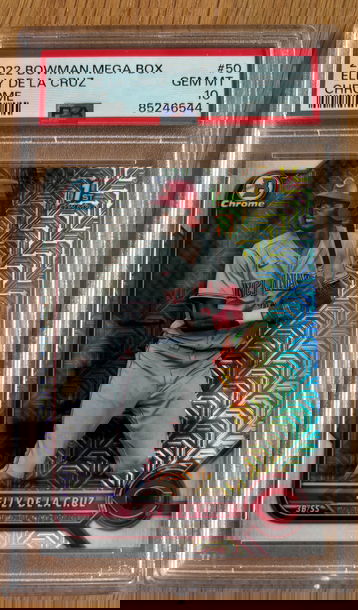 Elly De La Cruz 2022 Bowman Mega Box Chrome PSA 10