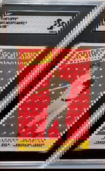 1958 Topps #487 Mickey Mantle All-Star SGC 2