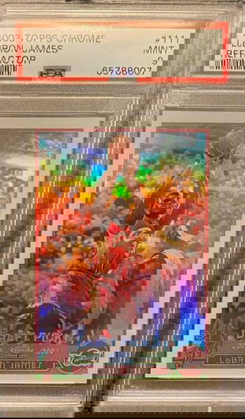 2003 Topps Chrome Lebron James Refractor #111 PSA 9