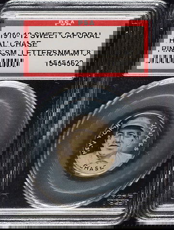 1910-12 Sweet Caporal Hal Chase New York Yankees PSA 8 NM/MT