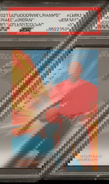 2021 Upper Deck UD Goodwin Champions Goudey 3D Lenticular LB-MJ Michael Jordan PSA 10 Gem Mint