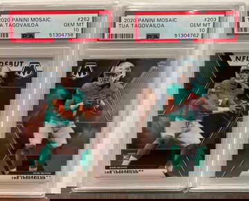 2020 Panini Mosaic Tua Tagovailoa PSA 10 Lot
