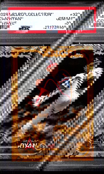 2024 Topps Gilded Collection Nolan Ryan #32 Gold Wave /75 PSA 10