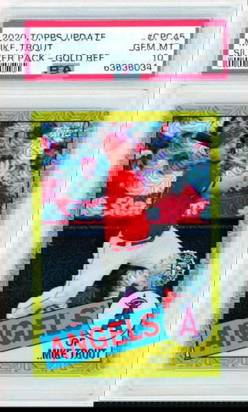 2020 Topps Update #CPC45 Mike Trout Silver Pack-Gold Refractor PSA 10 GEM MINT!