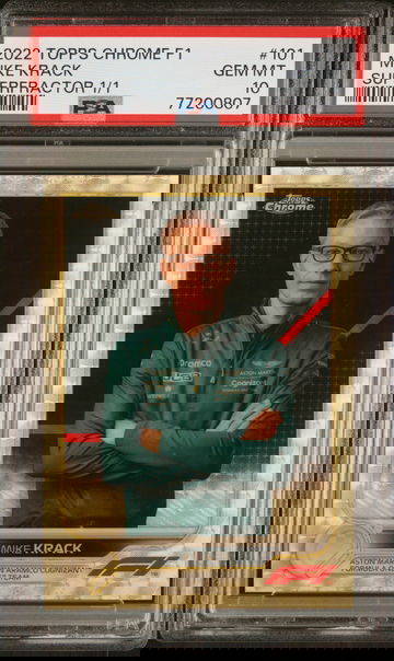 2022 Topps Chrome F1 Mike Krack Superfractor 1/1 Rookie Card RC #101