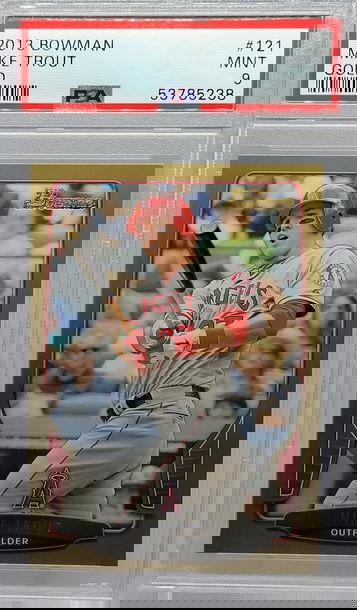 2013 BOWMAN #121 MIKE TROUT GOLD PSA 9