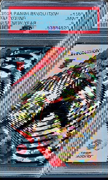 2018 TRAE YOUNG Panini Revolution CHINESE NEW YEAR PSA 9 Rookie RC #150