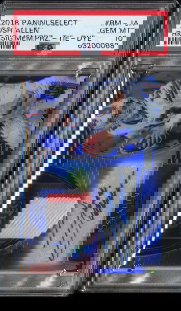 2018 Select Bills Josh Allen RC #RM-JA - Tie Dye Rookie Patch Auto RPA SP /15