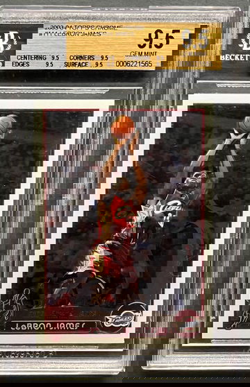 2003 Topps Chrome Lebron James #111 True Gem Mint Quad 9.5 BGS