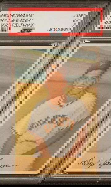 1954 Bowman Daryl Spencer (.933/.936 Field Avg.) #185 PSA 5 [BL-2.44]