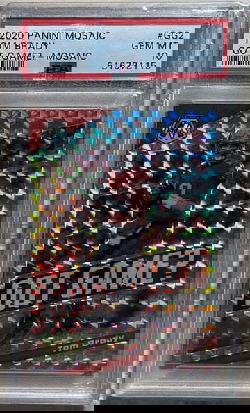 Tom Brady 2020 Panini Mosaic Got Game? Mosaic Prizm Silver #GG2 PSA 10 GEM