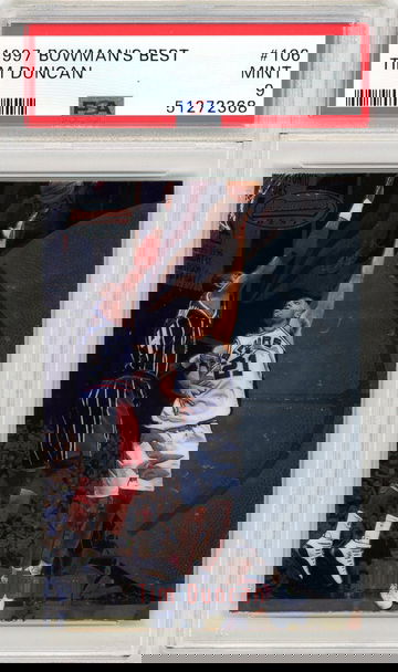 1997 Bowman's Best Tim Duncan PSA 9