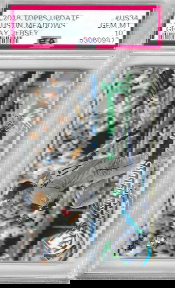 2018 Topps Update Austin Meadows Gray Jersey PSA 10