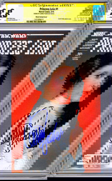 STAR WARS: PRINCESS LEIA #1 CGC-SS 9.8 SIGNED *CARRIE FISHER* ORIG 1977 ACTRESS FOTO CVR 2015