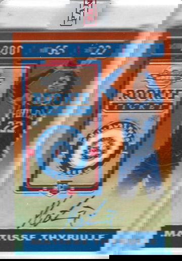 MATISSE THYBULLE 2019/20 CONTENDERS OPTIC ROOKIE ORANGE AUTOGRAPH AUTO #19/25