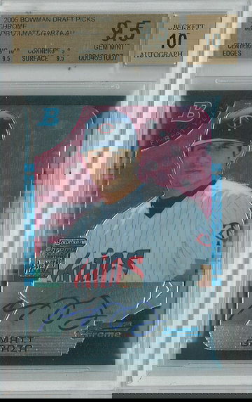 2005 Bowman Draft Matt Garza #BDP173 BGS 9.5 Auto 10