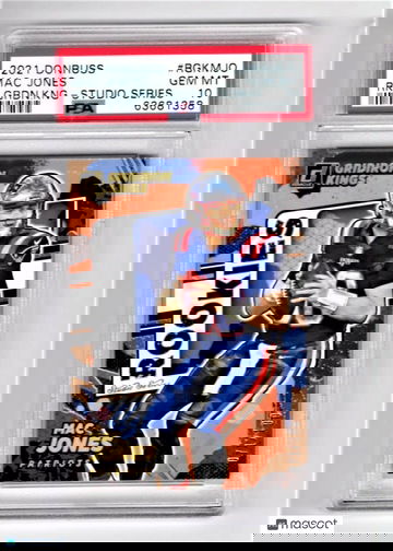 Mac Jones 2021 Donruss Gridiron Kings Studio Series RC Rookie - #/100 - PSA 10