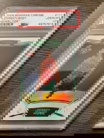 2008 Bowman Chrome Derrick Rose /499 Refractor PSA 10