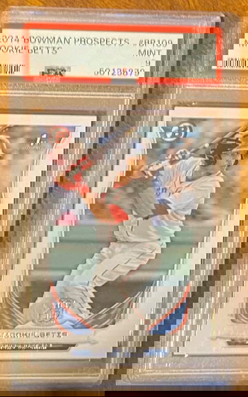 2014 bowman prospects, Mookie Betts #BP109 PSA 9 Boston Red Sox