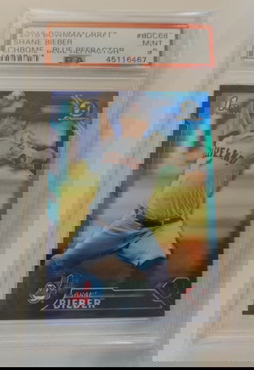 2016 Bowman Draft 1st Bowman Shane Bieber /150 (PSA 9)