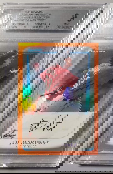2011 Bowman Chrome Orange Refractor JD Martinez #d 01/25