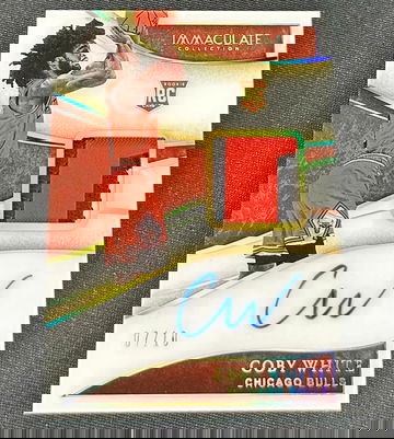 2019 Coby White Gold Immaculate Rookie Patch Auto 7/10 RPA 