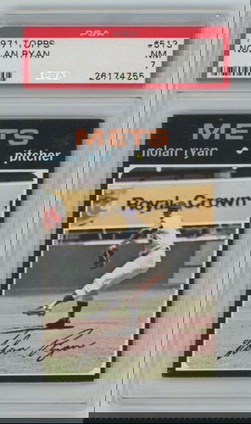 1971 Topps #513 Nolan Ryan PSA 7 NM HOF New York Mets 