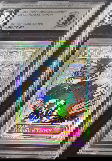 Mike Singletary autographed 2001 topps archives reserve #91