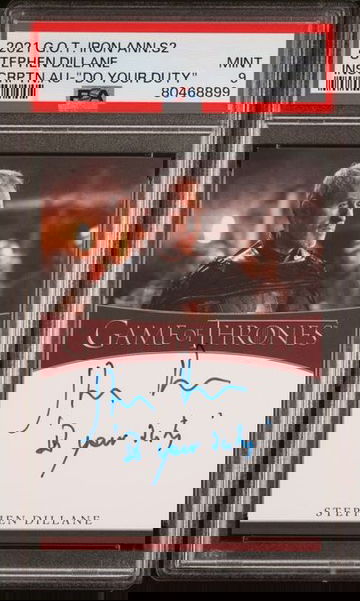 2021 Game of Thrones Iron Anniversary S2 Stephen Dillane Inscription Auto PSA 9 [NS-1A.36]