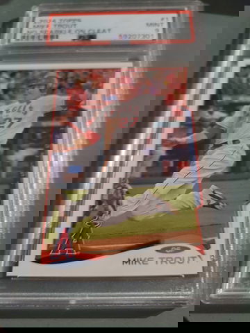 MIKE TROUT 2014 TOPPS NO SPARKLE PSA 9