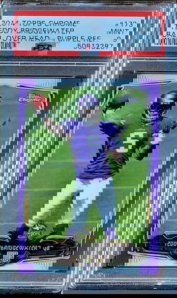 2014 SP TEDDY BRIDGEWATER Topps Chrome PURPLE REFRACTOR PSA 9 POP 15 Rookie #173