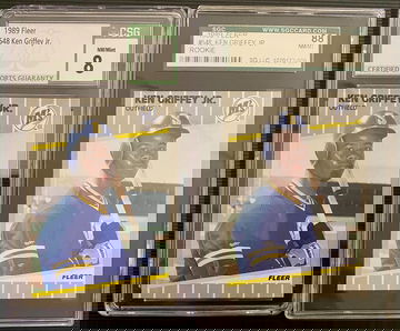 1989 Fleer Griffey RC Lot. CGC and SGC 8! Nice cards!