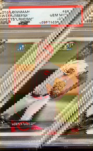 2018 Bowman Chrome Hunter Greene 