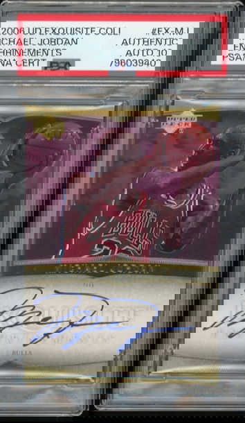 2006 Exquisite Collection Michael Jordan Enshrinements Auto 23/25 (Jersey Number) PSA Authentic
