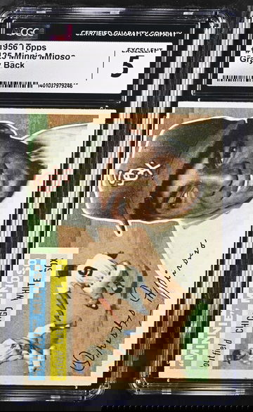 1956 TOPPS MINNIE MINOSO GRAY BACK #125 CGC 5 BS.C1.39