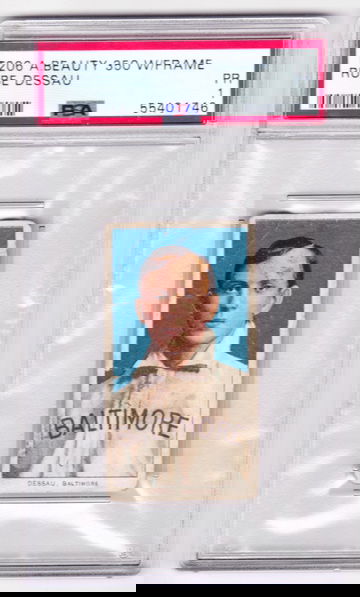 1909 T206 american beauty w frame back (rare) rube dessau portrait psa 1  rare