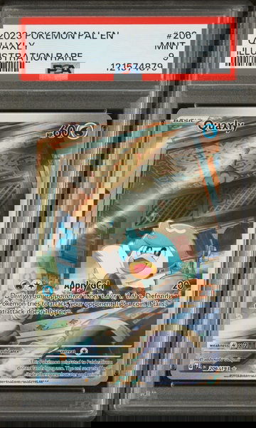 2023 Pokemon Scarlet and Violet Paldea Evolved Illustration Rare Quaxly #206 PSA 9