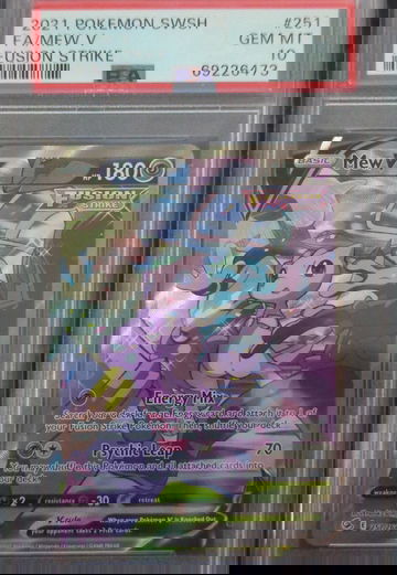 2021 Fusion Strike Mew V PSA 10