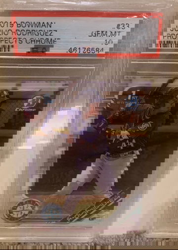 2019 Bowman Julio Rodriguez 1st Chrome PSA 10 Gem Mint