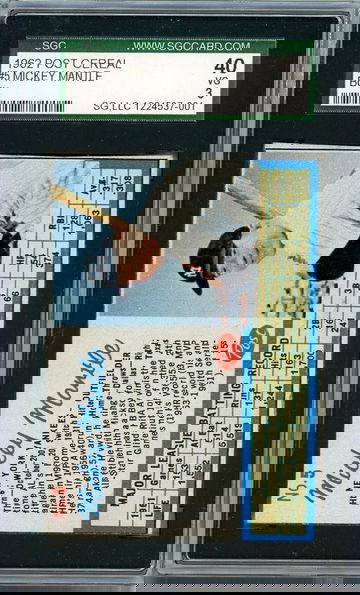 1962 Post Cereal Mickey Mantle #5 SGC 3 P1354