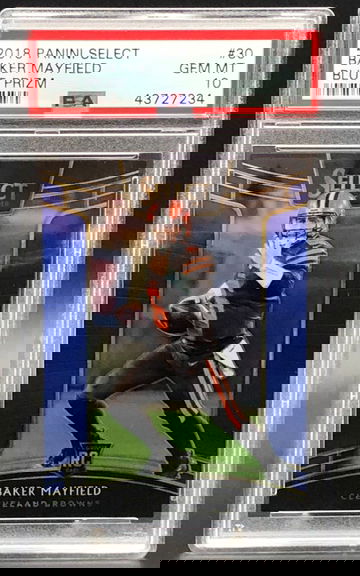 2018 Panini Prizm Blue #'d 156/175 Baker Mayfield #30 PSA 10 Gem Mint