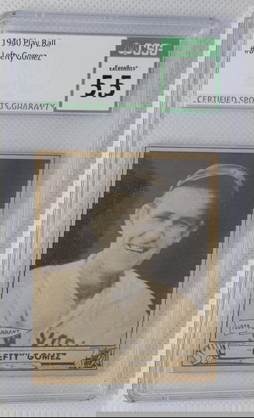 1940 Play Ball #6 Lefty Gomez CSG 5.5 Excellent+