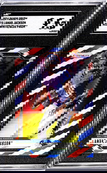 2024 Panini Prizm #19 Lamar Jackson RWB Prizm SGC 9.5