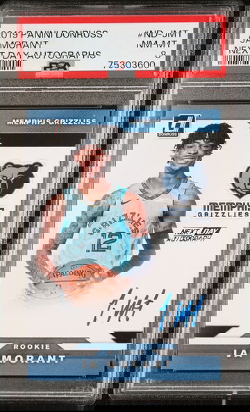 2019 Donruss Ja Morant Next Day Auto PSA 8 ND-JMT