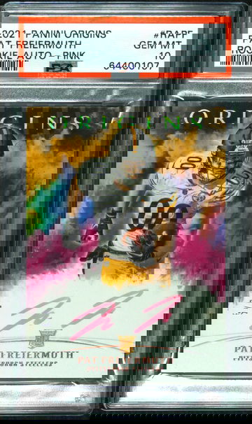 2021 Origins Rookie Autographs Pat Freiermuth Pink #6/8 - PSA 10